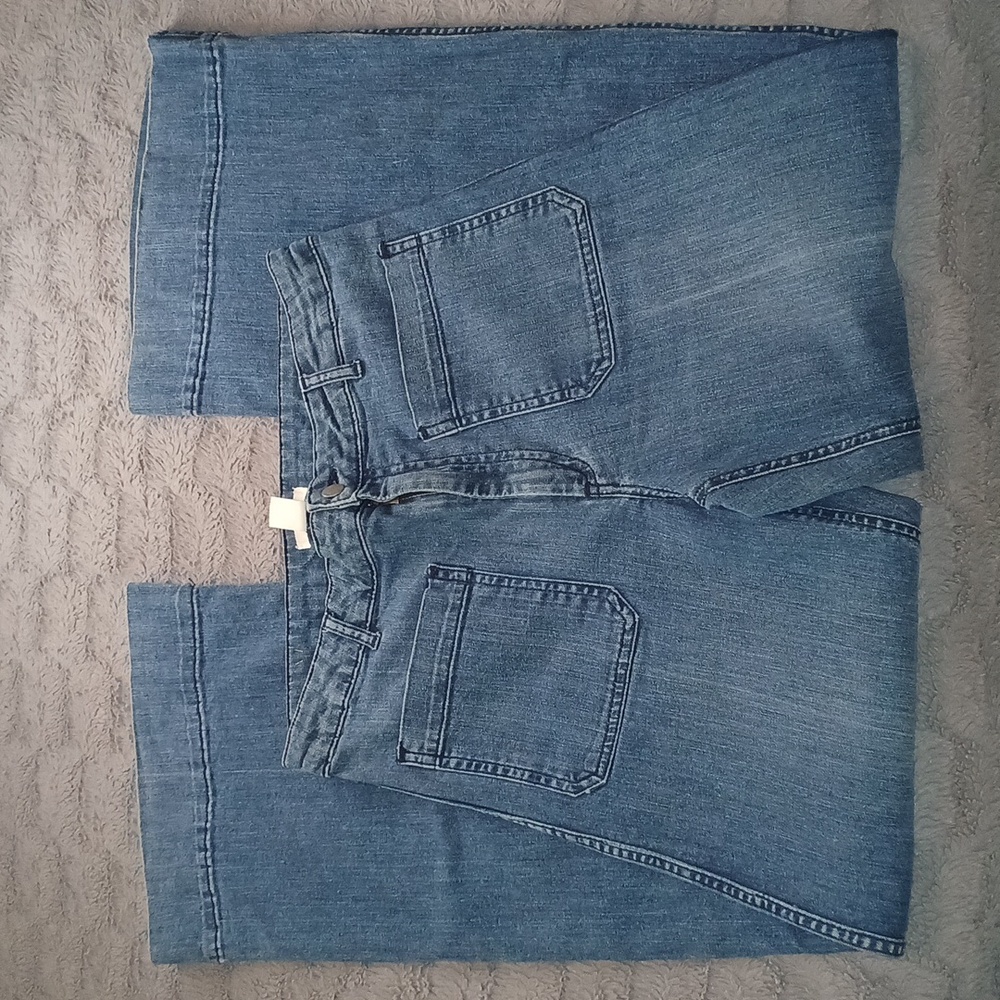 H&M High-Rise Wide Leg Dark Blue Jeans Womens 12
